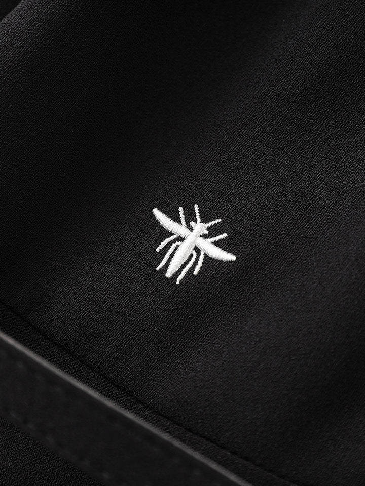 driekwart mouw overslagjurk met pailletten revers en bloemenapplicatie – ALINA 