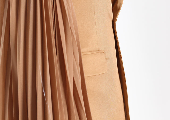 pleated cape sleeve blazer – CAMILA