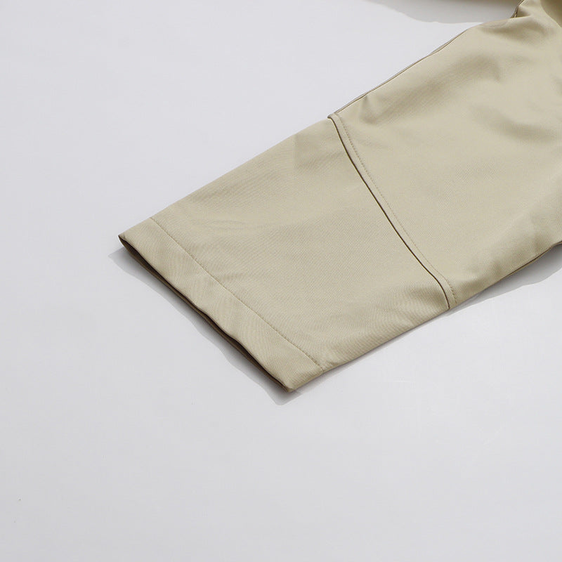 معطف طويل بسيط بتصميم مينيماليست وياقة قائمة - ميليرف