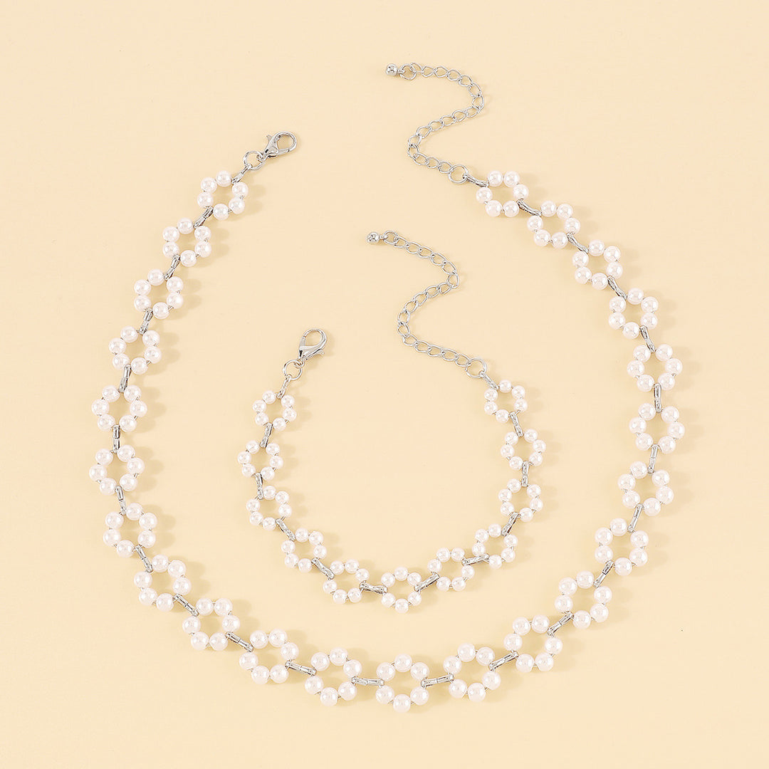 pearl choker and bracelet set – GRACE
