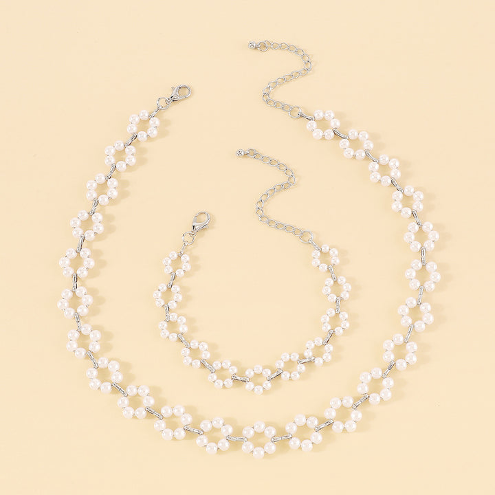 pearl choker and bracelet set – GRACE