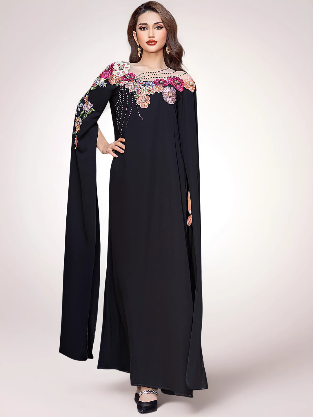 maßgeschneiderter Schlaganzug mit Satin-Puffärmeln – VALENCIA 