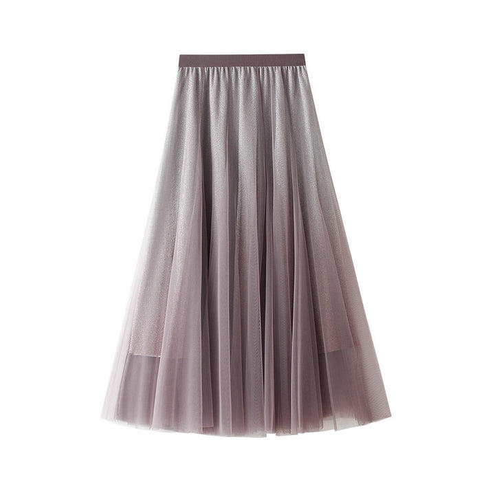 layered shimmer tulle midi skirt – NOCTURNE