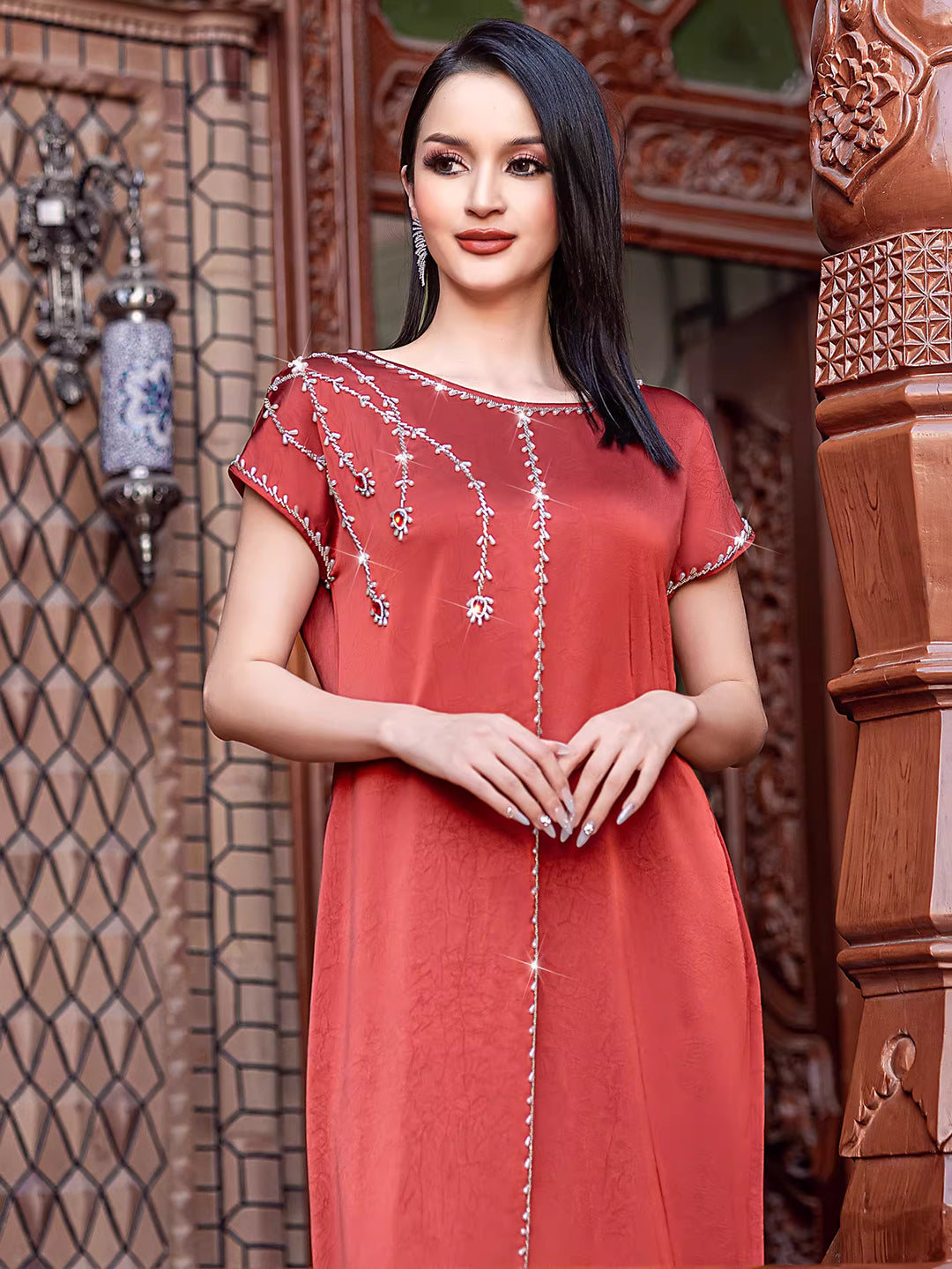 Short-Sleeve Minimalist Maxi Dress – LYRA