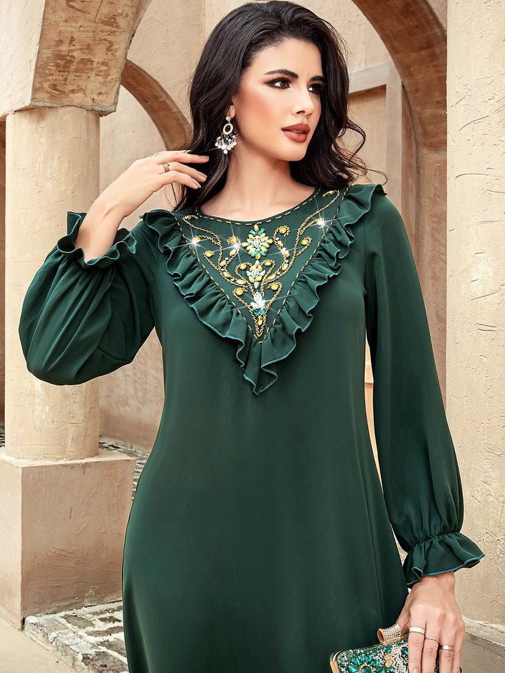 maßgeschneiderter Schlaganzug mit Satin-Puffärmeln – VALENCIA 