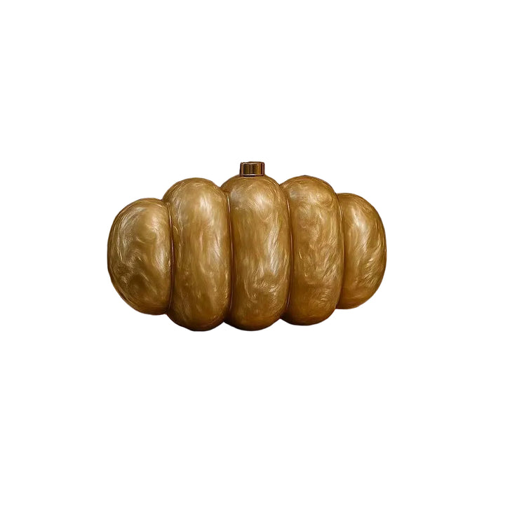 sculpted fuchsia resin clutch with glossy finish – RUBINA