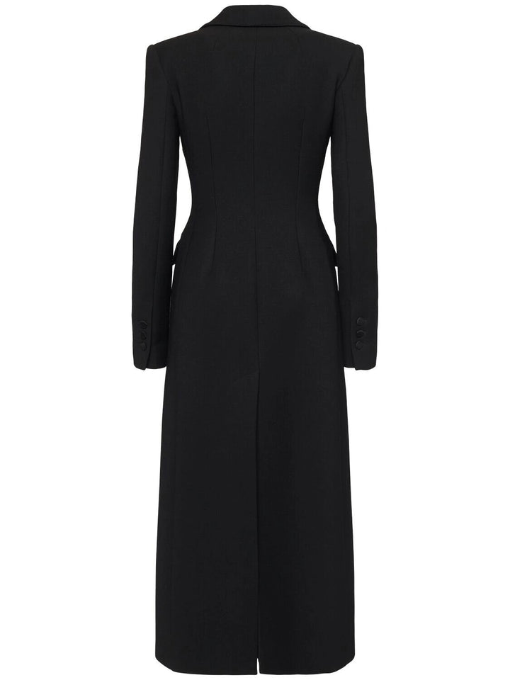 double-breasted long blazer dress with peak lapels – VALENTINA