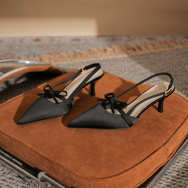 slingback pumps with bow detail - AURORAKRI