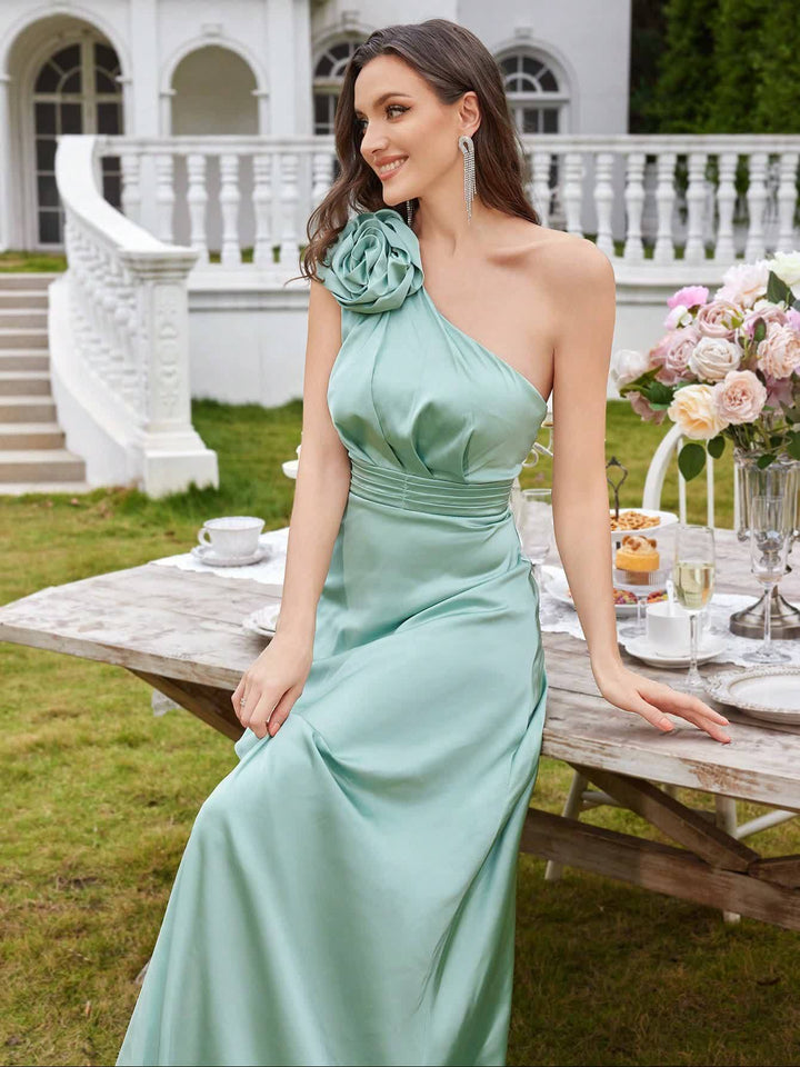 Geplooide top met uitlopende mouwen en maxi-rok set met tailleband – Rosiny 