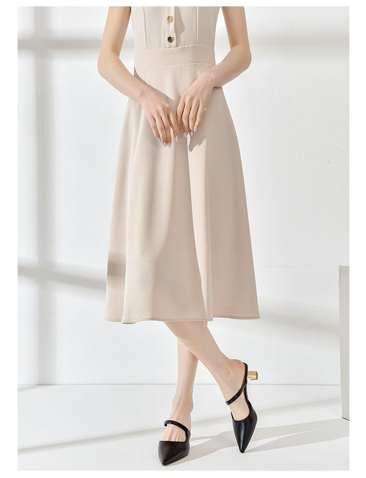 Geplooide top met uitlopende mouwen en maxi-rok set met tailleband – Rosiny 