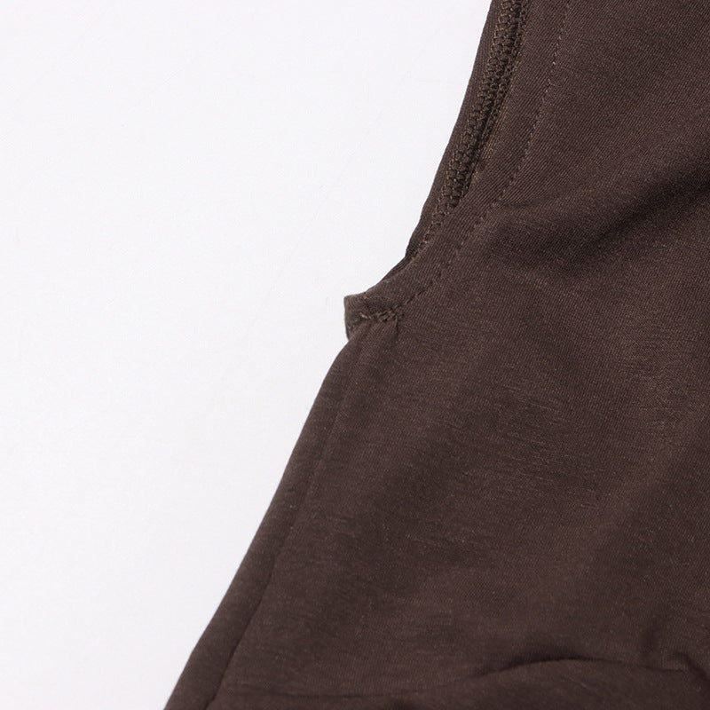 sleeveless A-line mini dress with structured seams – LEXA