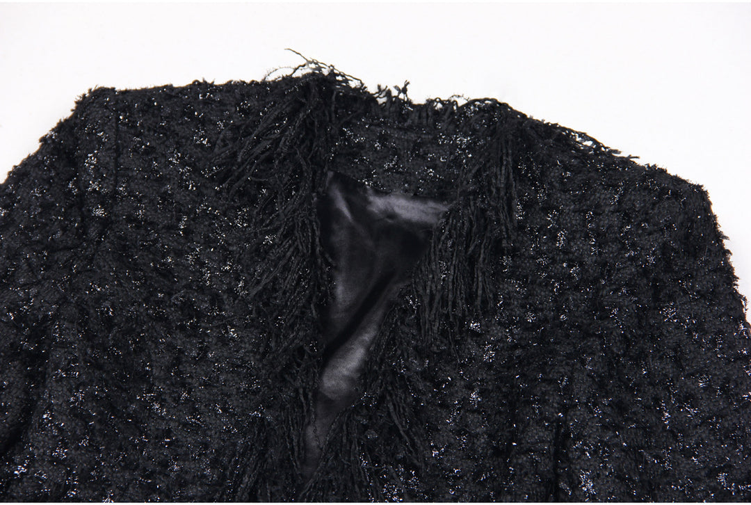 Haut à manches évasées plissées et ensemble jupe longue avec ceinture à la taille – Rosiny 