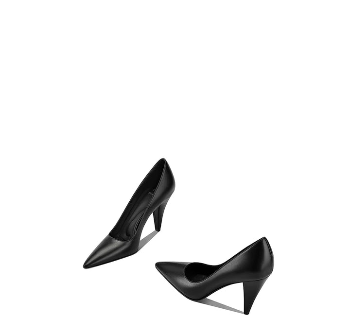 Black Pointed Toe Classic Pumps – VELMORA