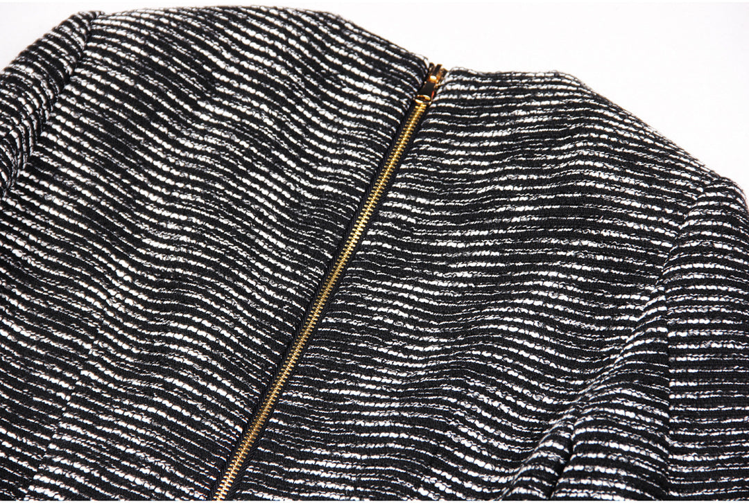 Geplooide top met uitlopende mouwen en maxi-rok set met tailleband – Rosiny 