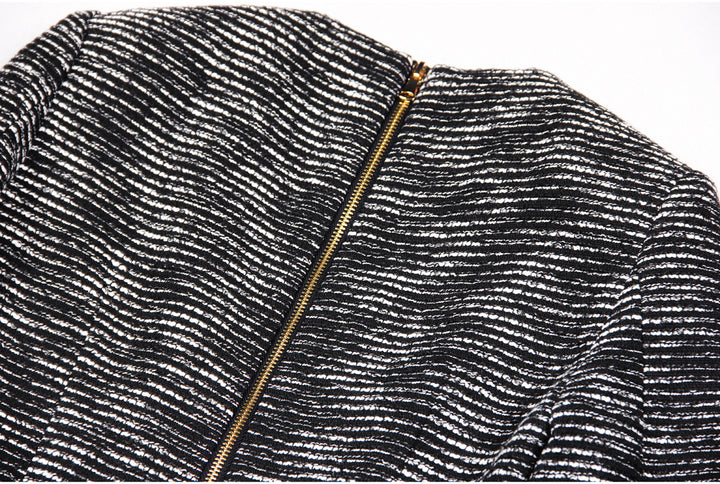 Geplooide top met uitlopende mouwen en maxi-rok set met tailleband – Rosiny 