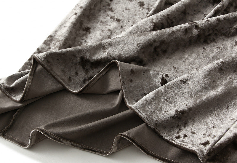 تنورة ماكسي مخملية بنسيج مجعد – أورا