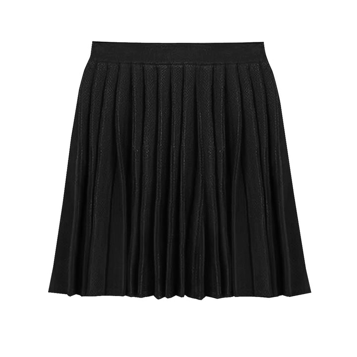 long sleeve cropped jacket with pleated mini skirt - AURELIATO