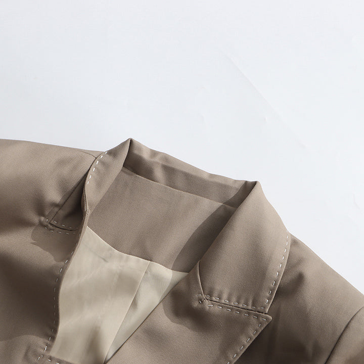 tailored blazer with contrast stitch detailing – NOCIR