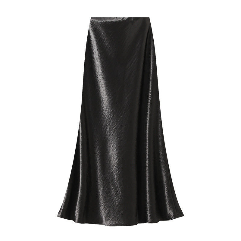 glossy satin mermaid maxi skirt – MIRABEL
