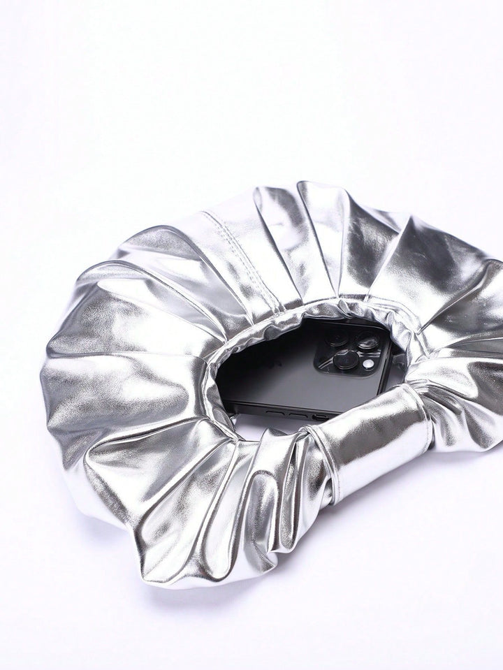 حقيبة بمقبض معدني مكشكش بتصميم دائري – نوفانفي