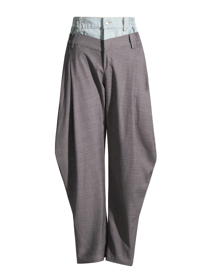 Geplooide top met uitlopende mouwen en maxi-rok set met tailleband – Rosiny 