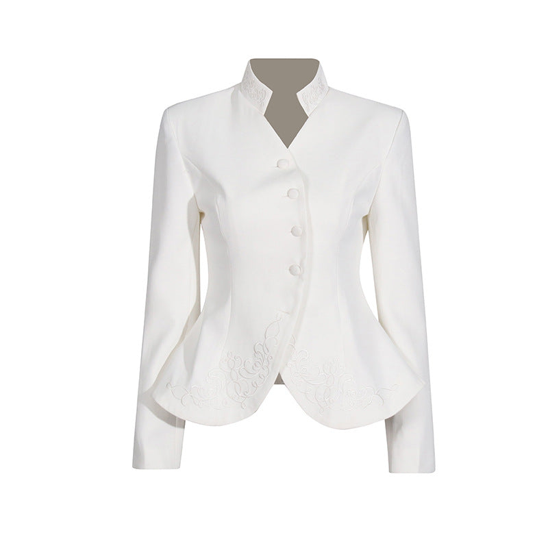 تنورة ماكسي مطوية مع بليزر مطرز – روبينا