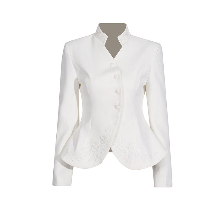 تنورة ماكسي مطوية مع بليزر مطرز – روبينا