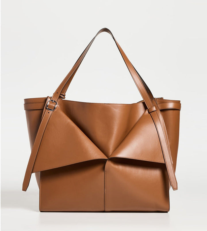 sac cabas en rotin tissé avec doubles poignées en cuir – LÉONIE 