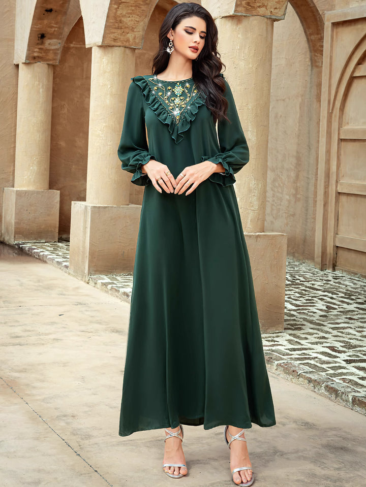 maßgeschneiderter Schlaganzug mit Satin-Puffärmeln – VALENCIA 