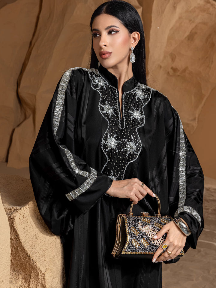 embroidered dress with flared sleeves - ZAHRALU