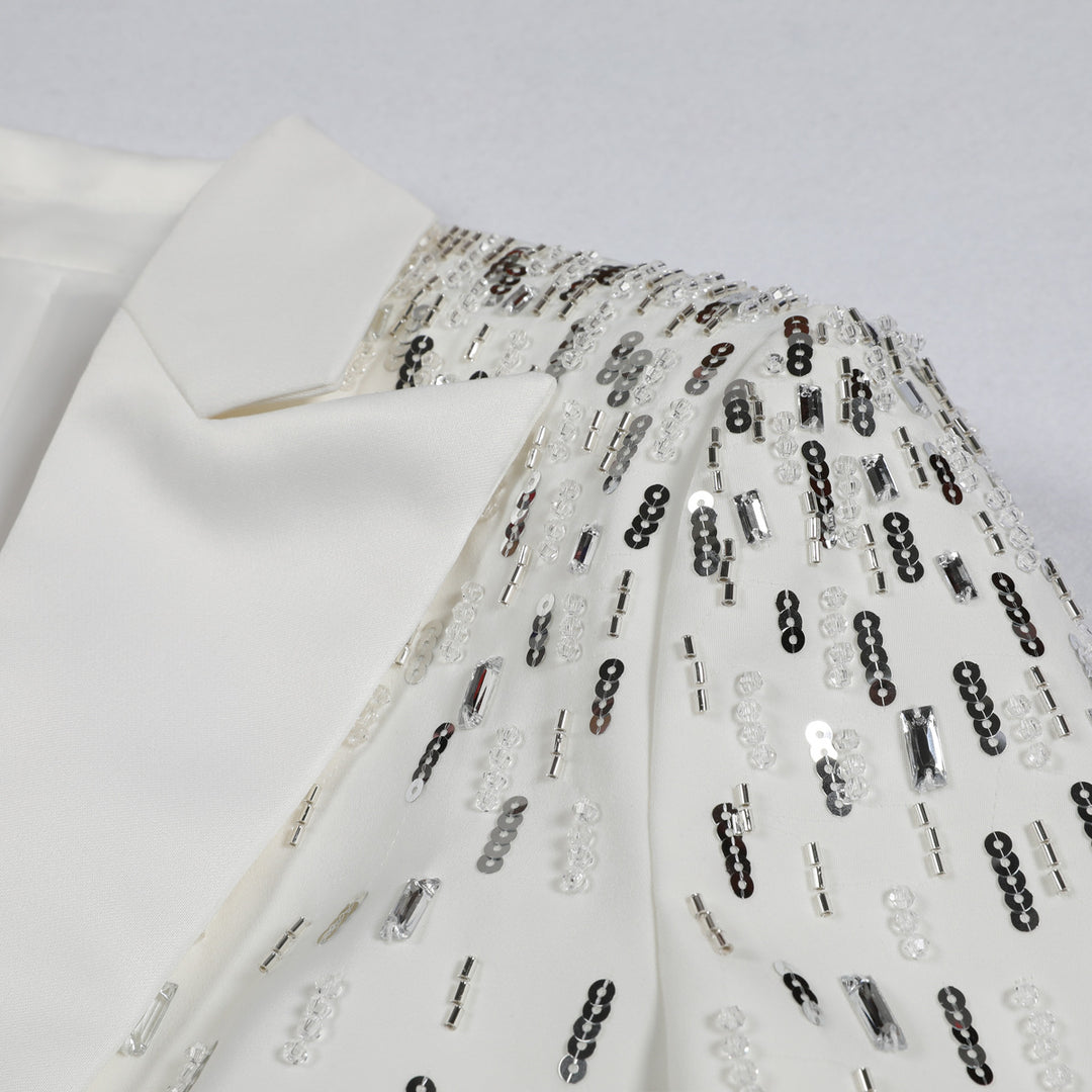 Geplooide top met uitlopende mouwen en maxi-rok set met tailleband – Rosiny 