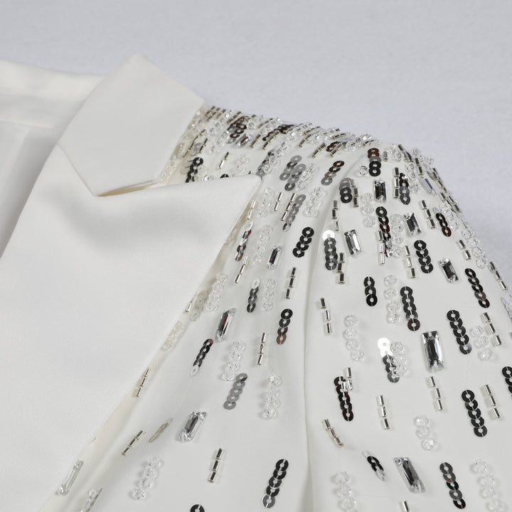 Geplooide top met uitlopende mouwen en maxi-rok set met tailleband – Rosiny 