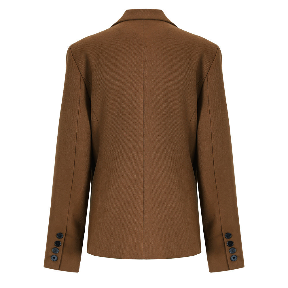 بليزر غير متماثل مصمم خصيصًا بحافة مطوية – كاميليا