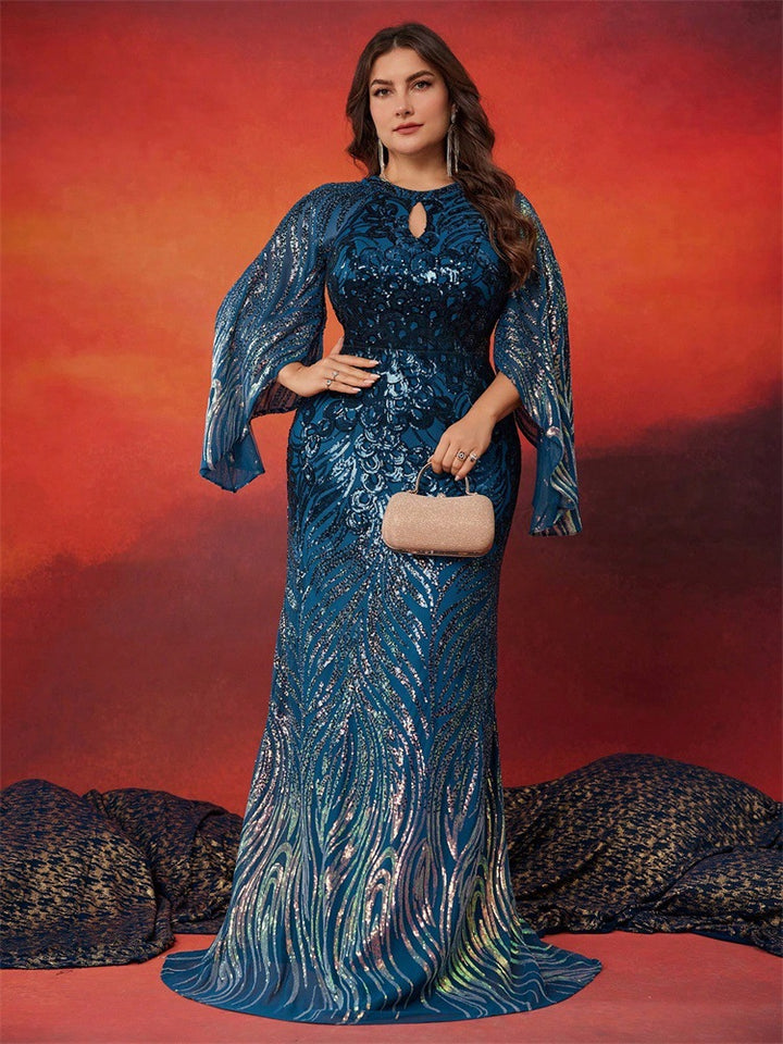 褶皱喇叭袖上衣和高腰裙套装，配腰带 – Rosiny 