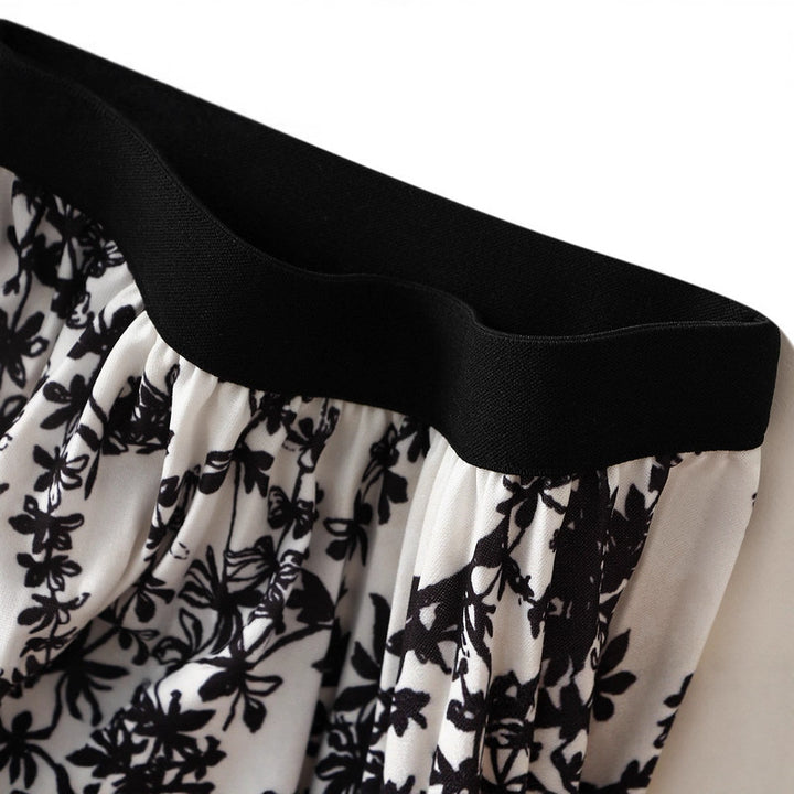 embroidered tulle midi skirt with floral appliqué – NOIRB