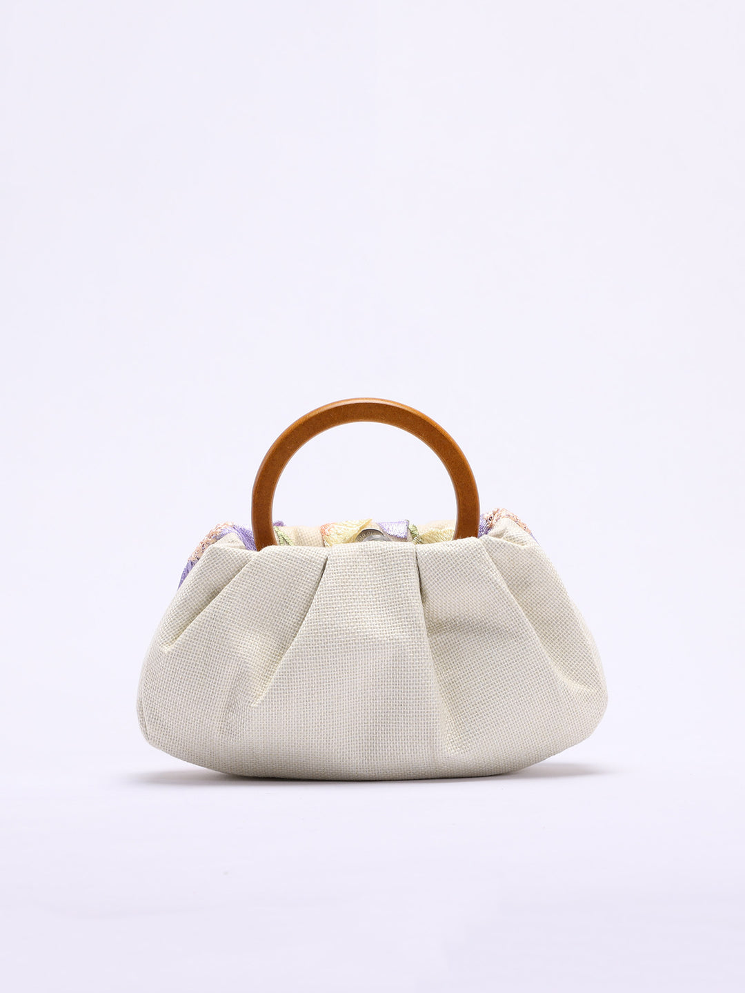 gewebte Rattan-Tragetasche mit doppelten Ledergriffen – LÉONIE 