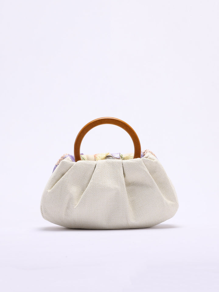 gewebte Rattan-Tragetasche mit doppelten Ledergriffen – LÉONIE 