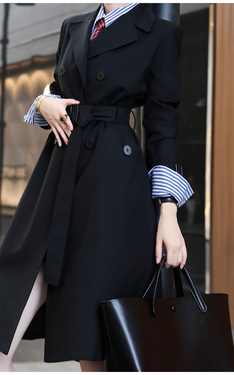 double-breasted belted trench coat – VICTORIA