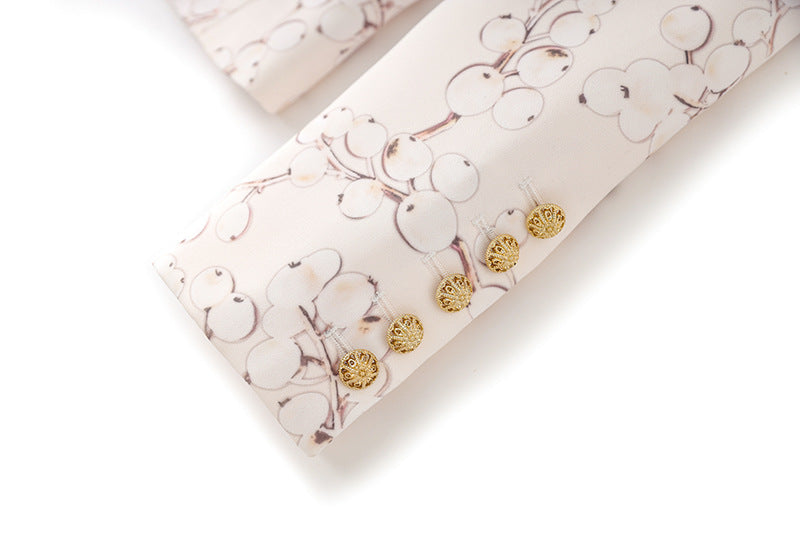 embroidered double-breasted blazer with gold buttons – ROYALE