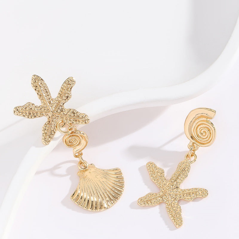 mehrfarbige Kettenhalskette mit Emaille-Seeanhängern - CORALIA 