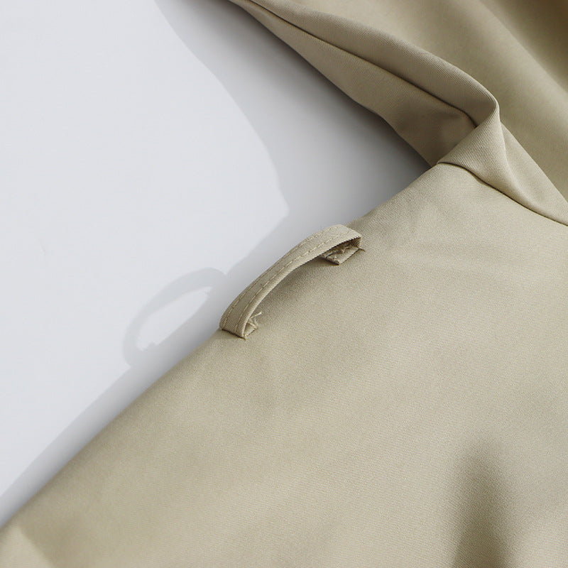 معطف طويل بسيط بتصميم مينيماليست وياقة قائمة - ميليرف