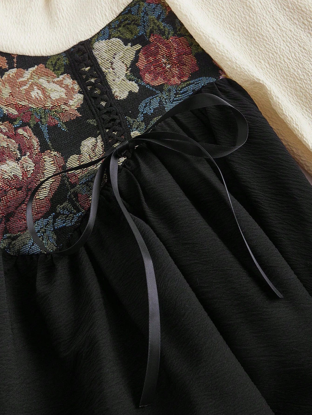 corset-waist midi dress with puff sleeves – FLORENTIA