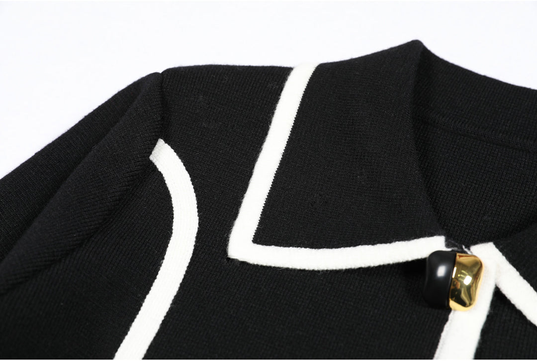 褶皱喇叭袖上衣和高腰裙套装，配腰带 – Rosiny 