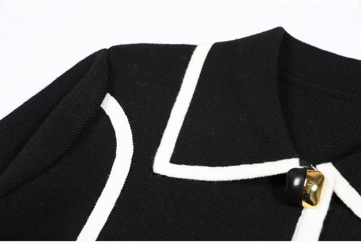 褶皱喇叭袖上衣和高腰裙套装，配腰带 – Rosiny 