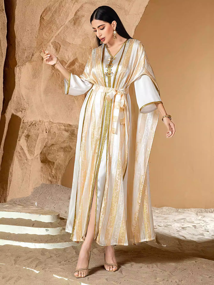 Long off-shoulder velvet dress with side slit – MIDNIGHT