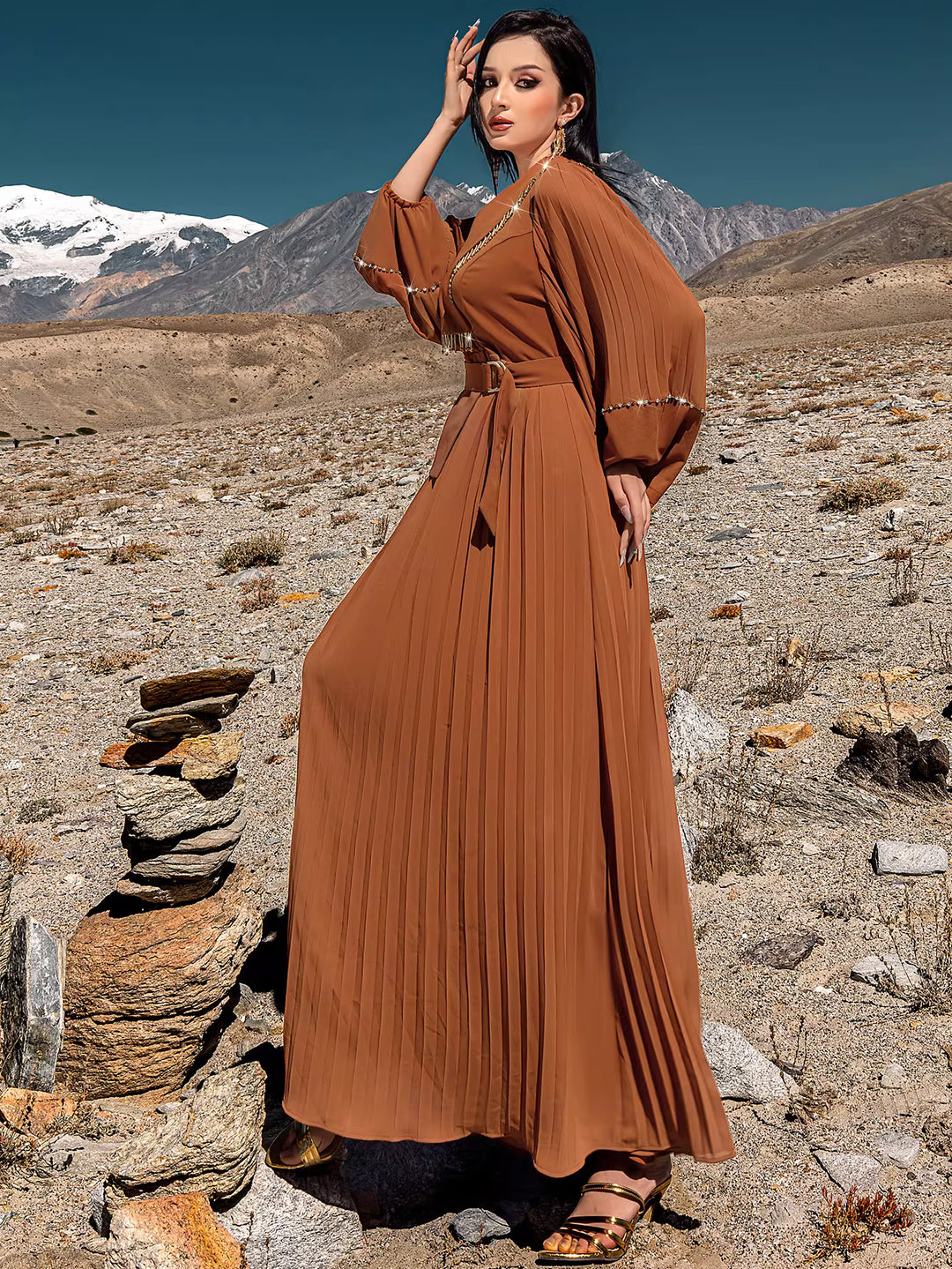 Short-Sleeve Minimalist Maxi Dress – SERENA