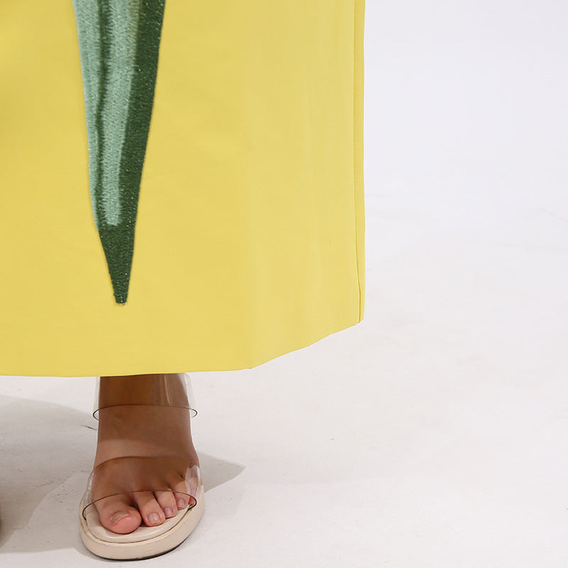 Strapless Column Maxi Dress with Floral Embroidery – IRIS