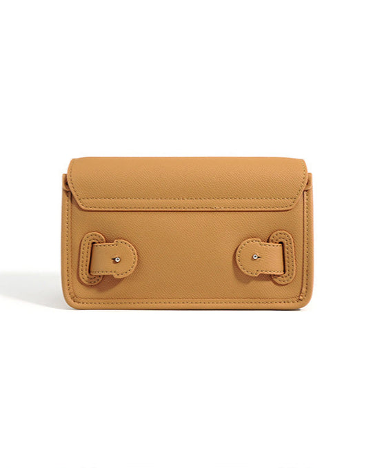 编织藤条手提包，配有双层皮革手柄 – LÉONIE 