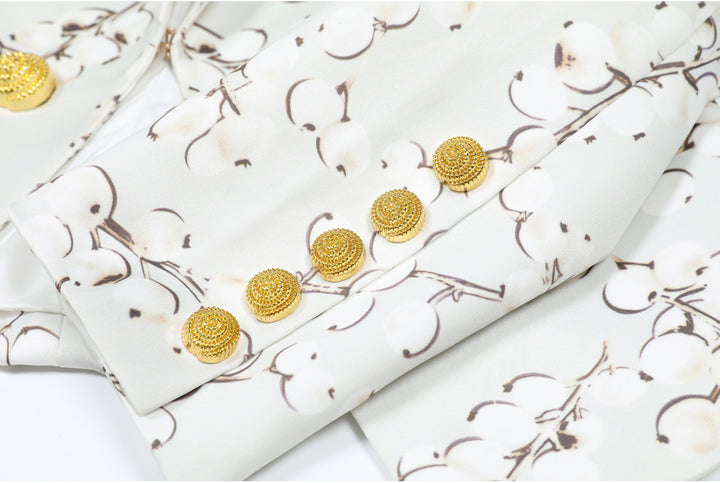 Geplooide top met uitlopende mouwen en maxi-rok set met tailleband – Rosiny 