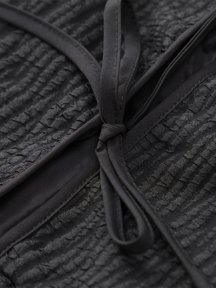 جاكيت مبطن بأكمام مزينة بالريش - بوغتار